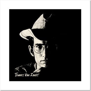 Portarit Retro Townes Van Zandt Posters and Art